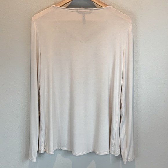 BCBGMAXAZRIA Adrean Twist Front Long Sleeve Top Women’s Size Large New w/ tags! - Picture 11 of 12